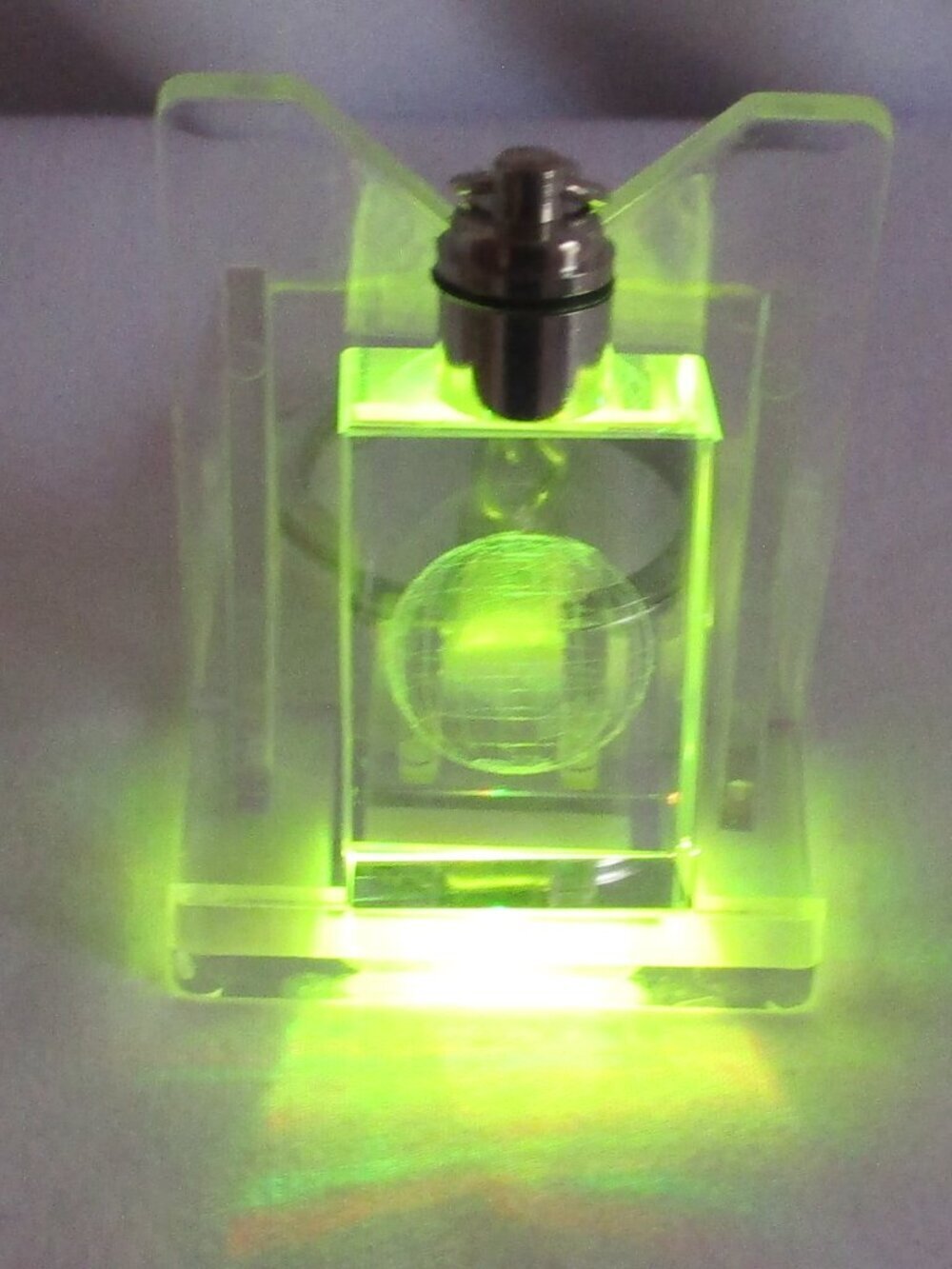 Earth Crystal Keychains with LED Light Display with Box